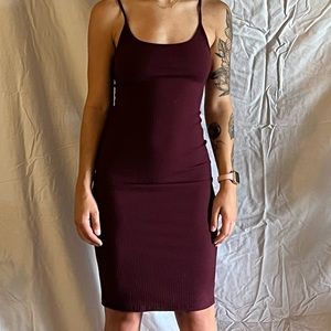 Maroon body con dress